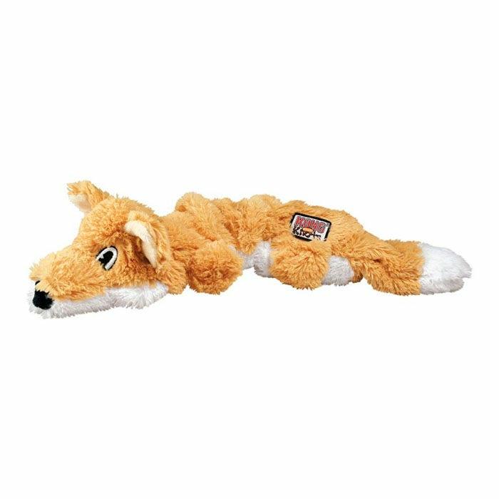 Scrunch Knots Fox Dog Toy Orange Medium-Large Dog