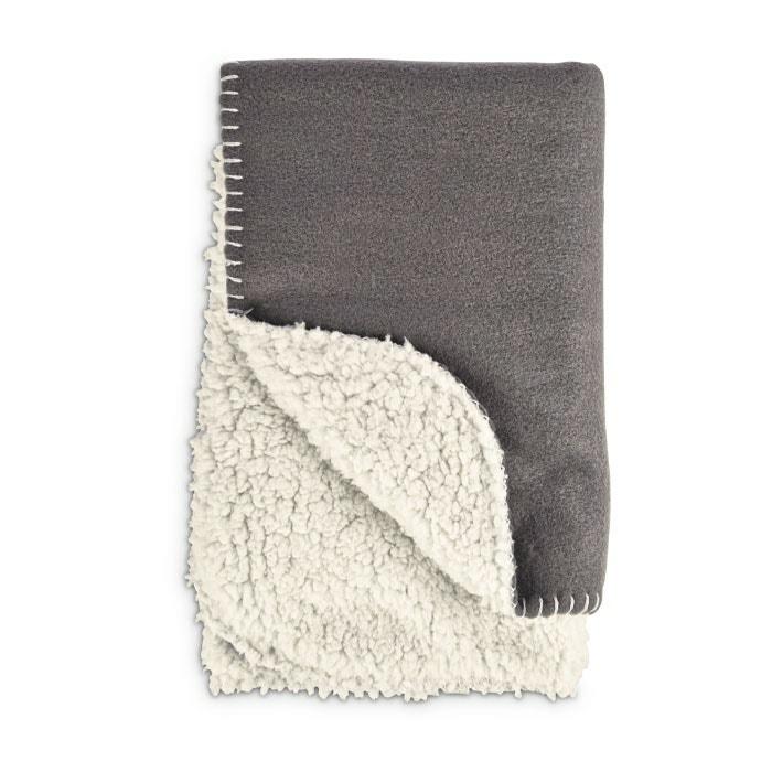 Sherpa Cat Throw Grey 61X61Cm Cat