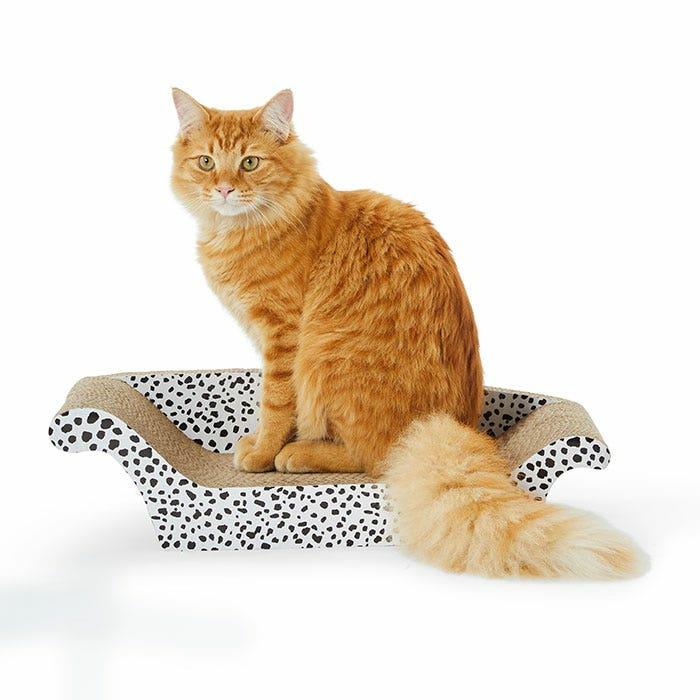 Speckle Lounger Cardboard Cat Scratcher Monochrome Cat