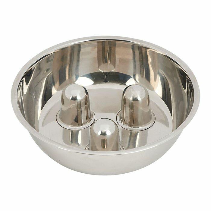 Stainless Steel Slow Down Dog Bowl Dog