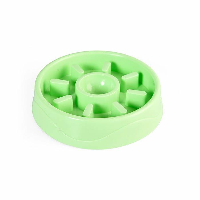 Sunny Slow Feed Pet Bowl Green Dog