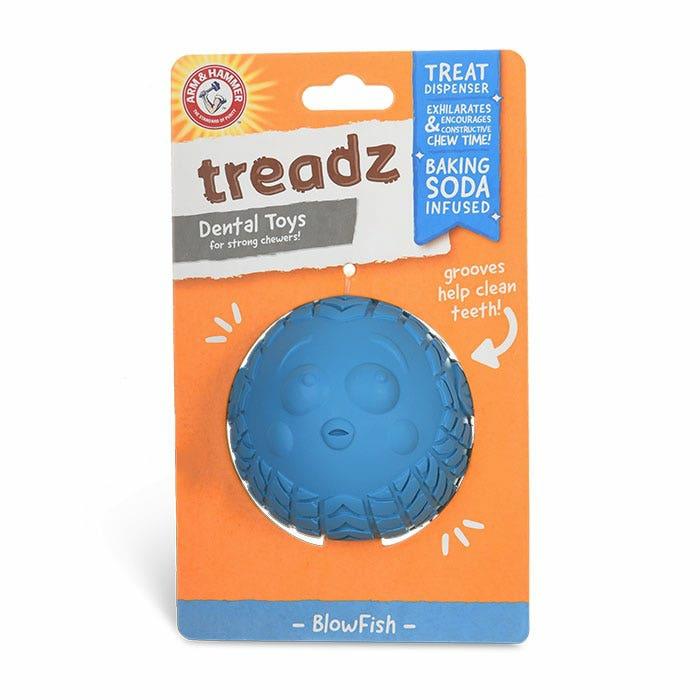 Super Treadz Blowfish Dental Dog Toy Dog