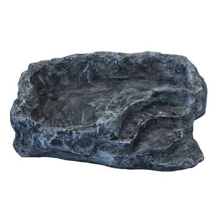 Terraced Reptile Dish Grey Medium 20X18X6.5Cm Other Pets