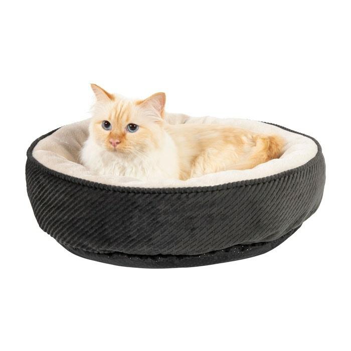 Textured Round Cat Basket Dark Grey 50Cm Cat