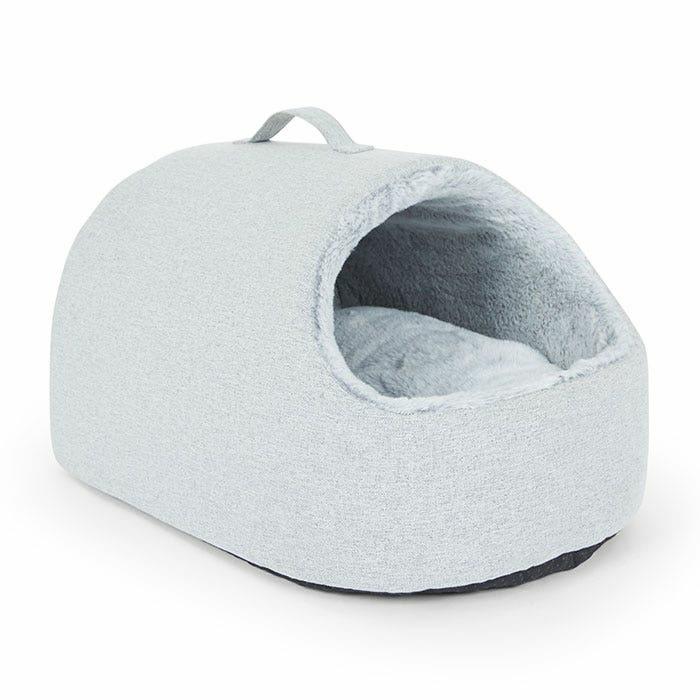 Two Tone Faux Fur Cat Deep Dome Grey Cat