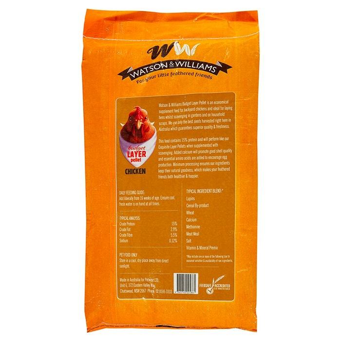 Watson & William Budget Layer Pellet Chicken 15Kg Chicken