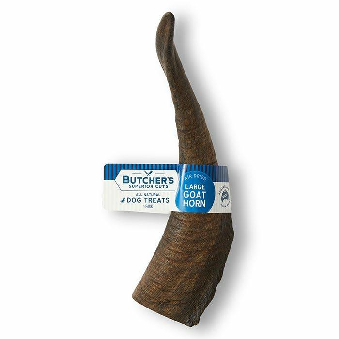 Whole Goat Horn Dog Treat L Each X 2 Dog