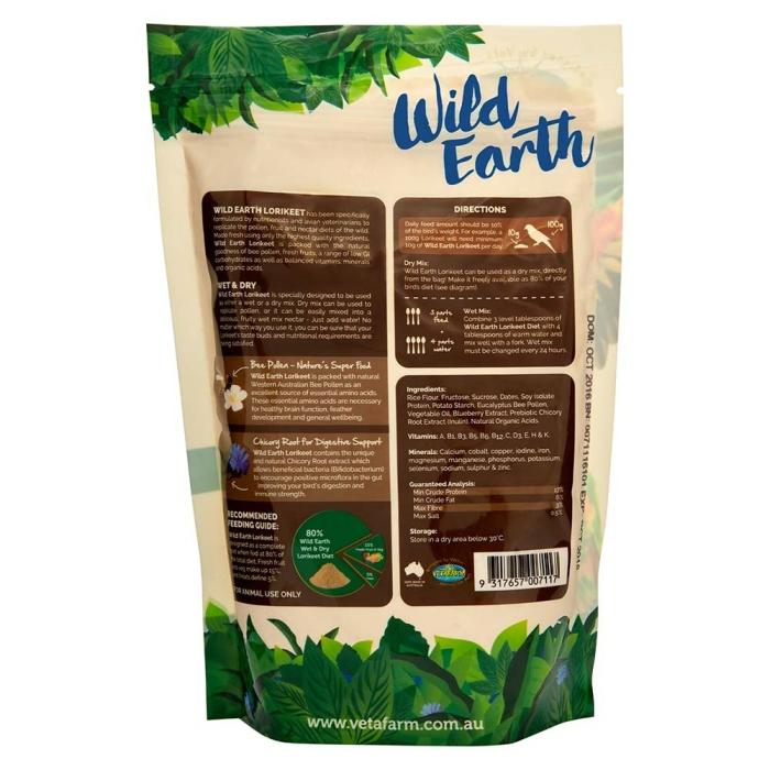 Wild Earth Lorikeet Mix 450G Bird