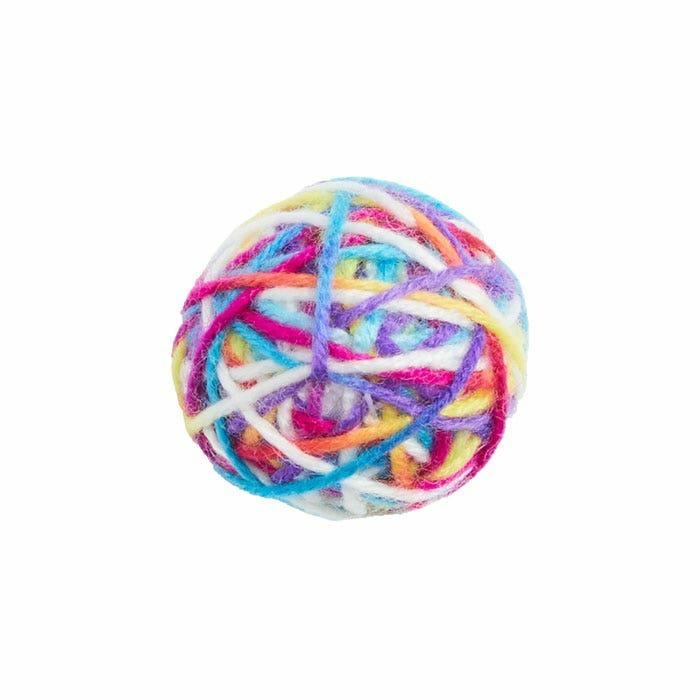 Wool Yarn Ball Cat Toy Rainbow Cat