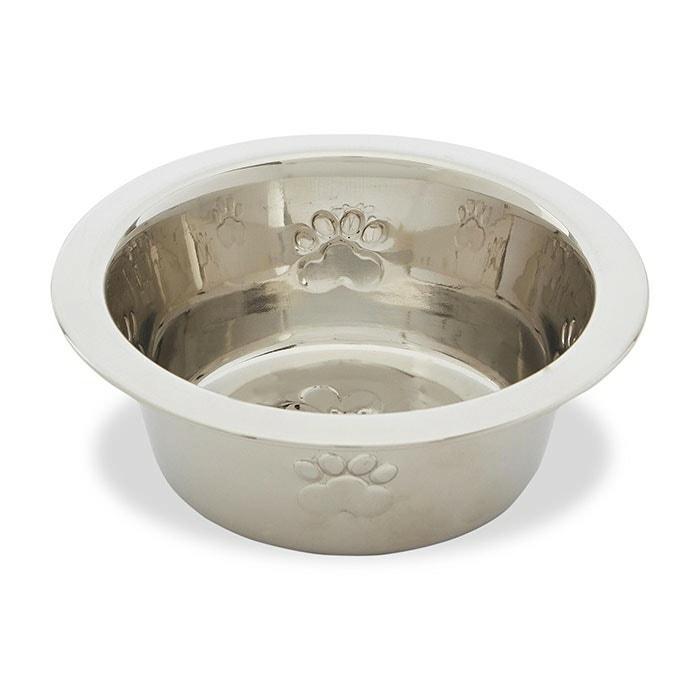 Embossed Stainless Steel Cat Bowl 380Ml Cat